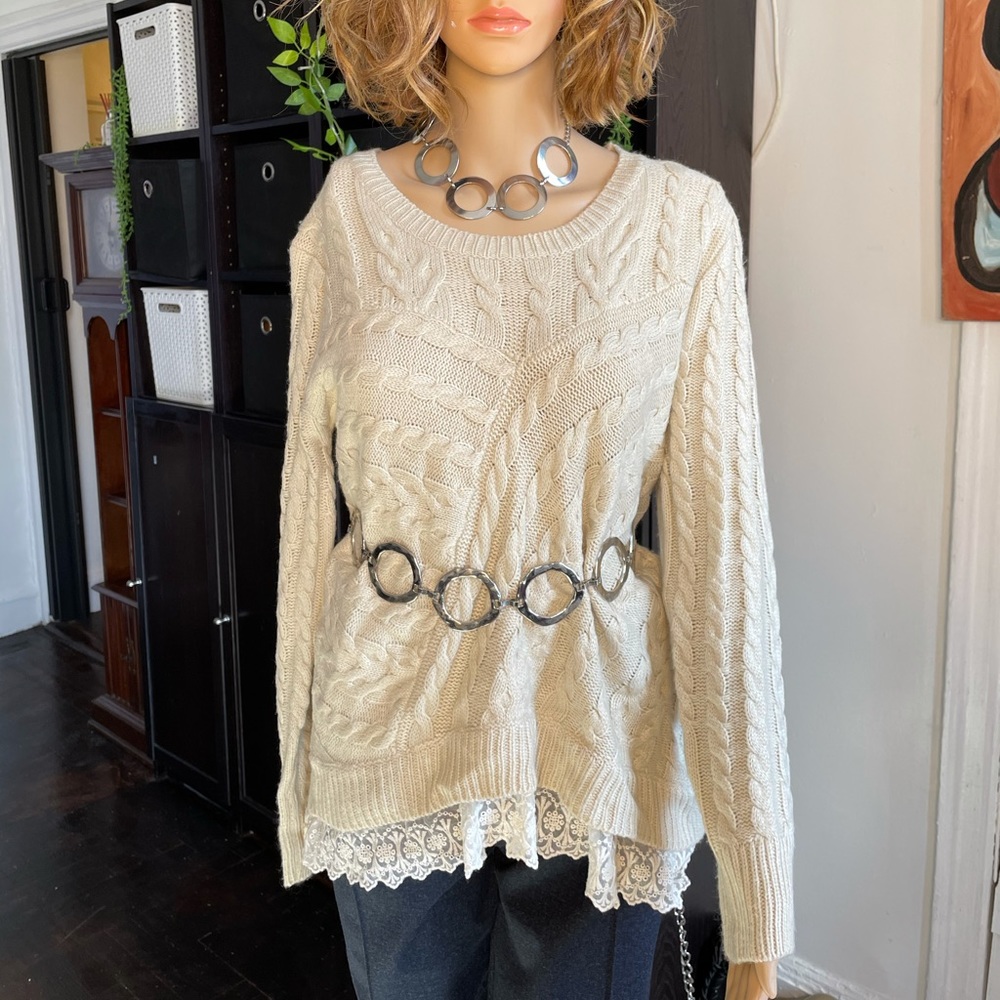 Cream sweater dress  🤍🙈